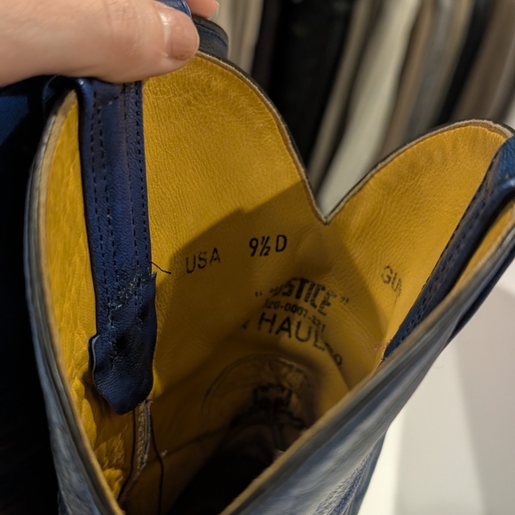 Tin Haul Justice American Brown Western Cowboy Boots Men's 9.5 Captain America - Picture 7 of 16